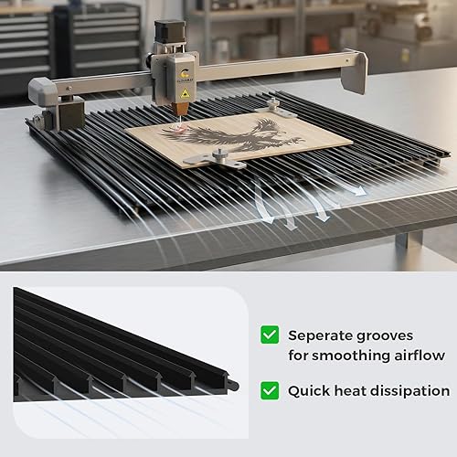 Miniatura 5 de Cloudray Cama láser de panal de abeja de 15.748 x 15.748 in, accesorios de grabador láser de escritorio, mesa de trabajo de panal recubierta para