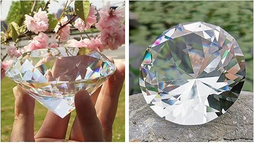 Miniatura 7 de DS.DISTINCTIVE STYLE - Pisapapeles de cristal de 3 pulgadas, diamante de cristal para fotos de uñas, decoración de boda, decoración de tartas,