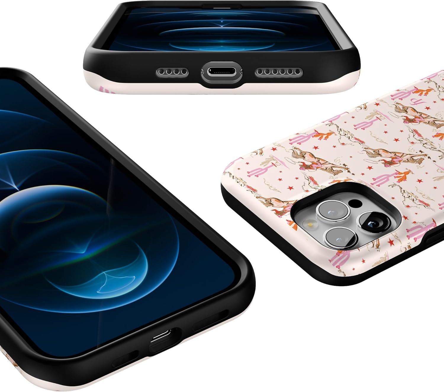 Casely iPhone 12 Pro Max Case | Cowgirl Canyon | FashionPass x Casely | Bold Protective Design | MagSafe Compatible Design