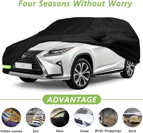 Miniatura 9 de YIXIN Funda impermeable para automóvil Hyundai Veloster 2011-2023, ajuste personalizado, correa 100% impermeable a prueba de viento y bandas de