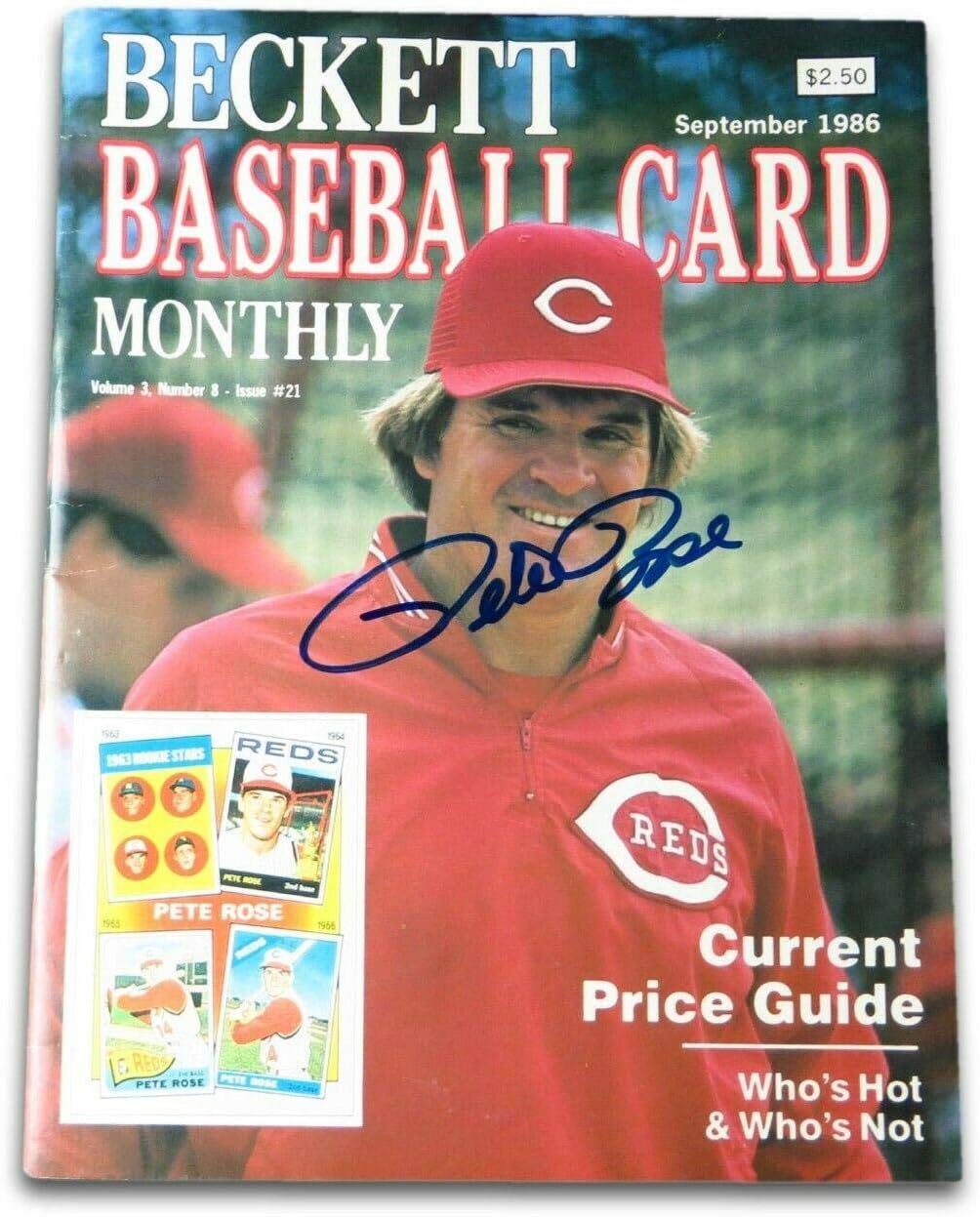 Pete Rose Kirby Puckett Signed Autographed Beckett Magzine 1986 Reds Twins w/COA - Autographed MLB Magazines