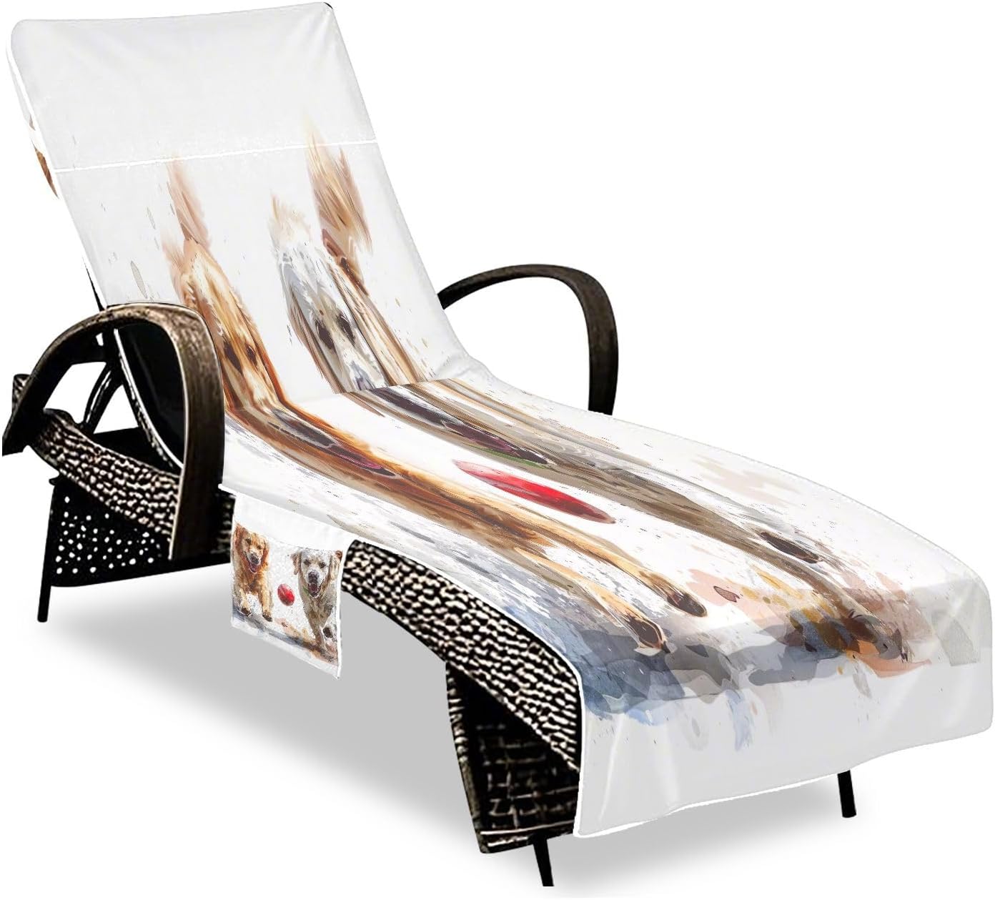 FRMG Dog Patio Chaise Lounge Covers Beach Chair Cover Beach Chair towel lounge chair towel cover A0900164 a