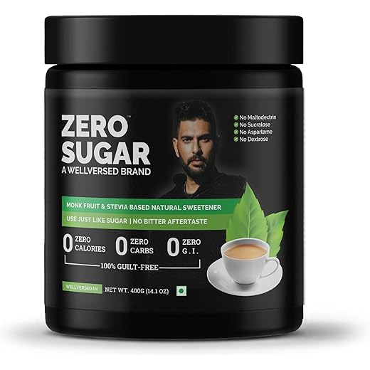 KETOFY Zero Sugar (400G)|Stevia&Monk Fruit Sweetener|No Maltodextrin,No Aspartame|No Bitter Aftertaste|Sugar Free|Tastes Just Like Sugar|Ultra Low Gi Keto Sweetener|Natural Sweetener
