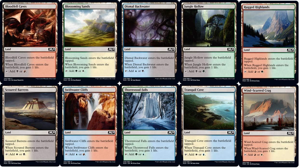 Magic the Gathering Core 2020 Common Dual Land Set (1 Each