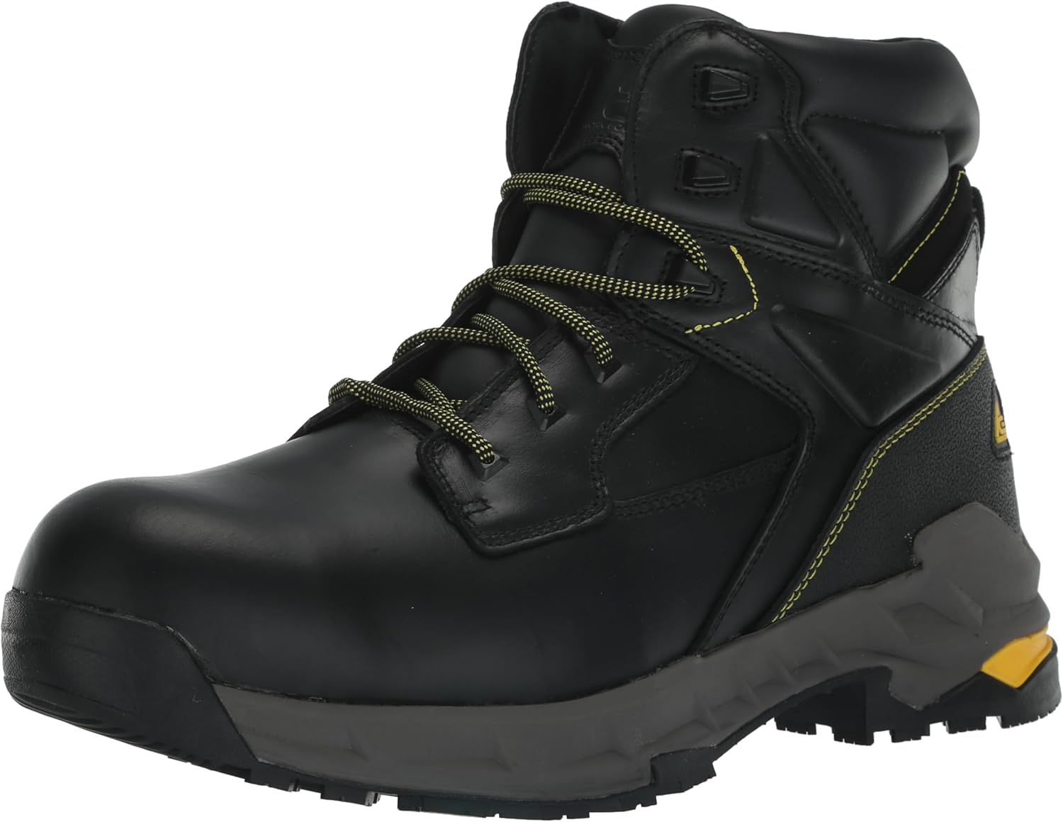 ACE Work Boots Burren, Men's, Women's, Unisex Composite Toe (CT) Work Boots, Slip Resistant, Water Resistant, Black, Men's 9.5 / Women's 11 Wide