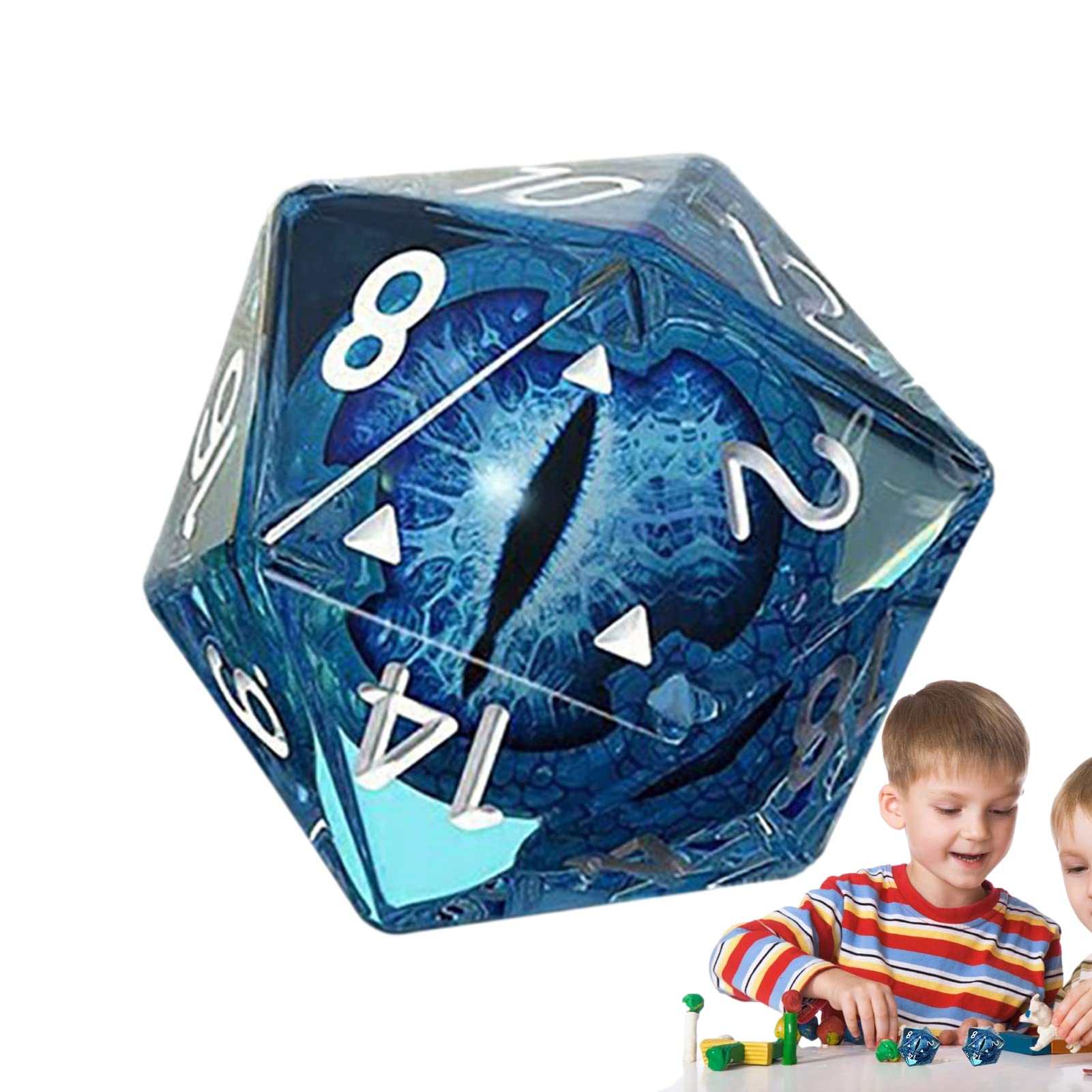 Dados de Ojo de dragón,Mini Dados de 20 Caras | Dados de poliedro de Color con Ojos Brillantes para Juegos de Mesa de rol para Juegos interactivos, proyectos de enseñanza Ibuger