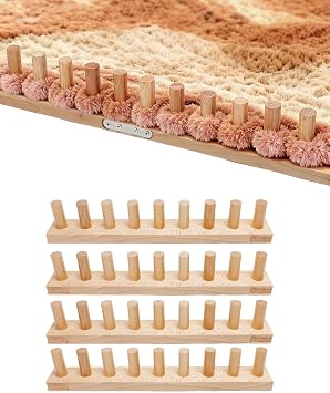 64" Chunky Knit Yarn Blanket Loom Kit, Chunky Blanket Wooden Loom for Beginners, Connectable and Disassembleable 4-in-1