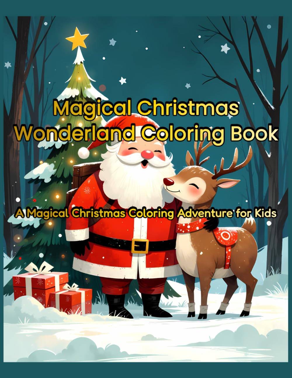 Magical Christmas Wonderland Coloring Book: A Magical Christmas Coloring Adventure for Kids