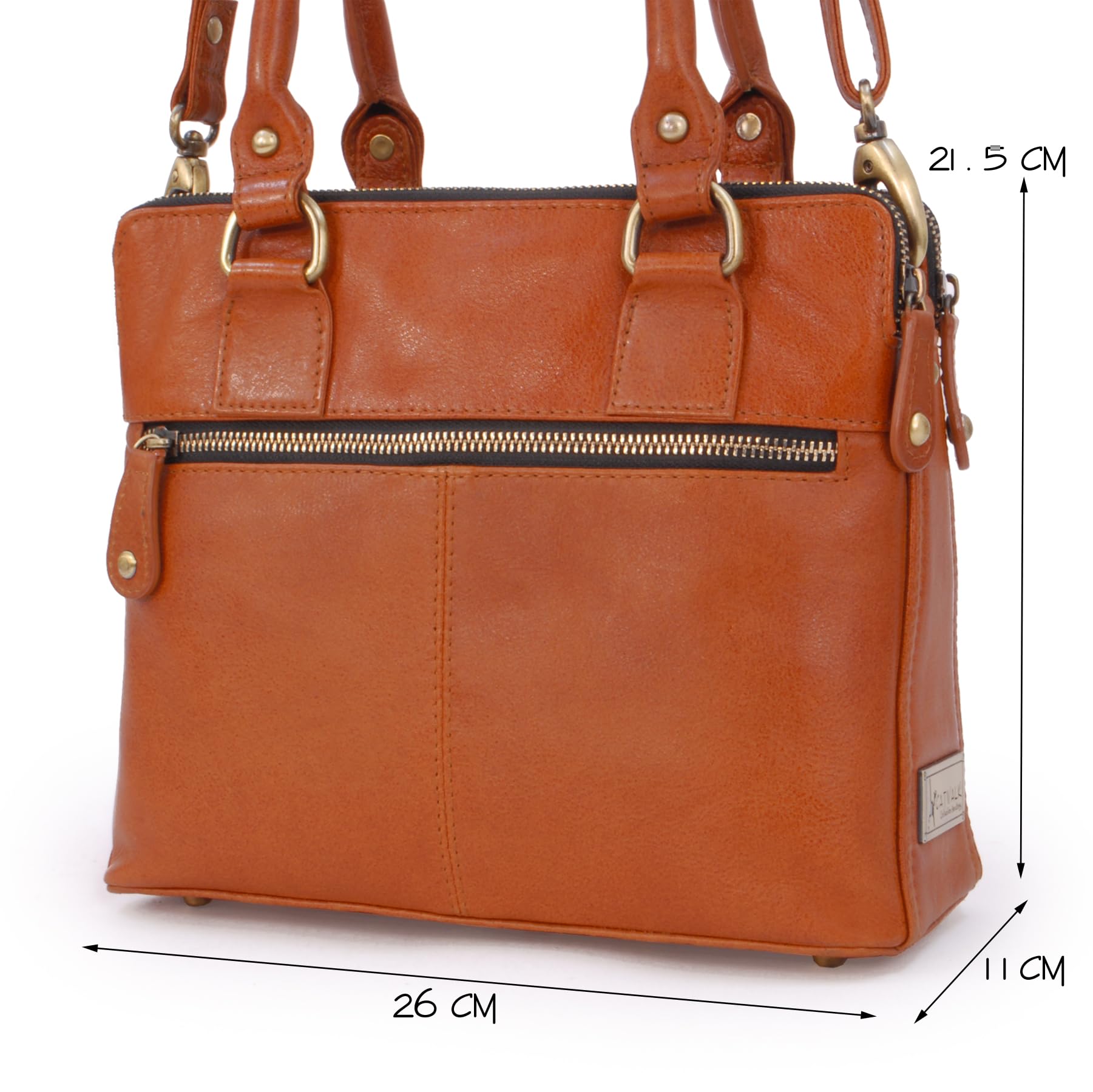 Catwalk Collection Handbags - Bolso de Mano de Piel - Correa Bandolera Desmontable - Tote Mediano de Mujer - Bolso de Hombro Diario - Vicky