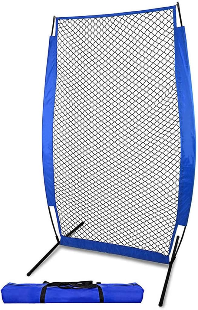 Baseball/Softball Rebounder Net, 4 X 7FT Heavy Duty Throwing Pitching Trainers for Catching Throwing and Shooting Training Equipment