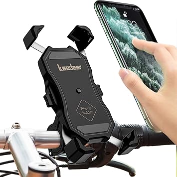 Amazon Kaedear カエディア スマホホルダー 自転車 携帯 ホルダー スマホ スタンド 自転車用 正規ブランド クイックホールド 2種類マウント付属 ロードバイク クロスバイク 宅配 スマートフォン Iphone Galaxy Xperia Android 360度 回転 ボール アルミ製バー
