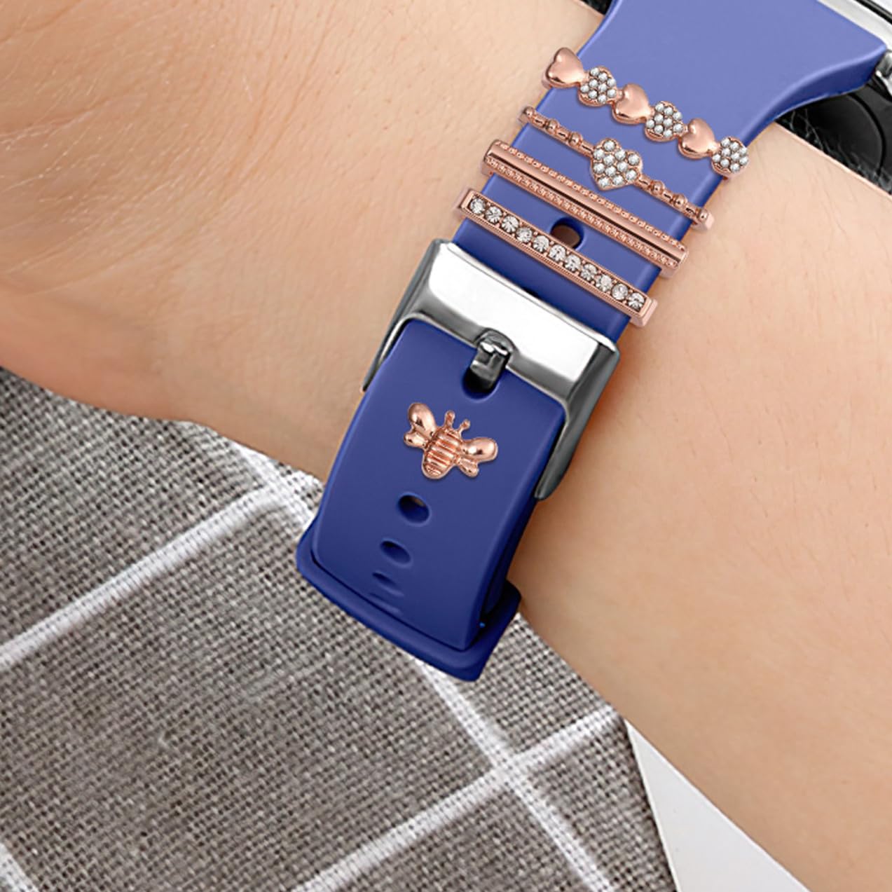 Gatuida Breloques Décoratives Charmes et Clous Simples 10 Pcs en Métal Accessoires Uniques pour Personnaliser et Embellir Votre Bracelet pour Bracelet de Montre Connectée