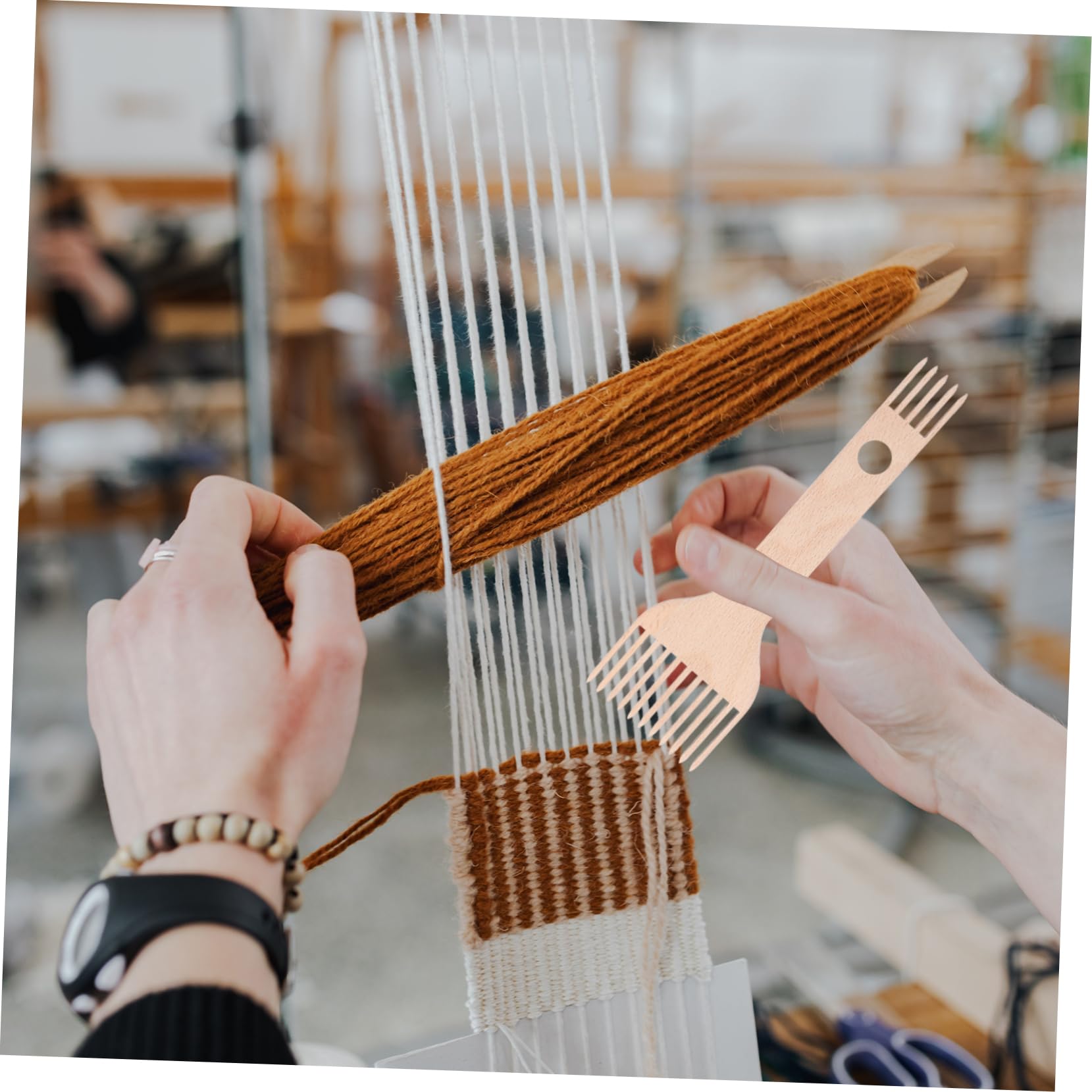 IWOWHERO Wooden Loom Accessories Weaving Machine Comb Easy to Use Multi-Functional Enhance Your Weaving Experience