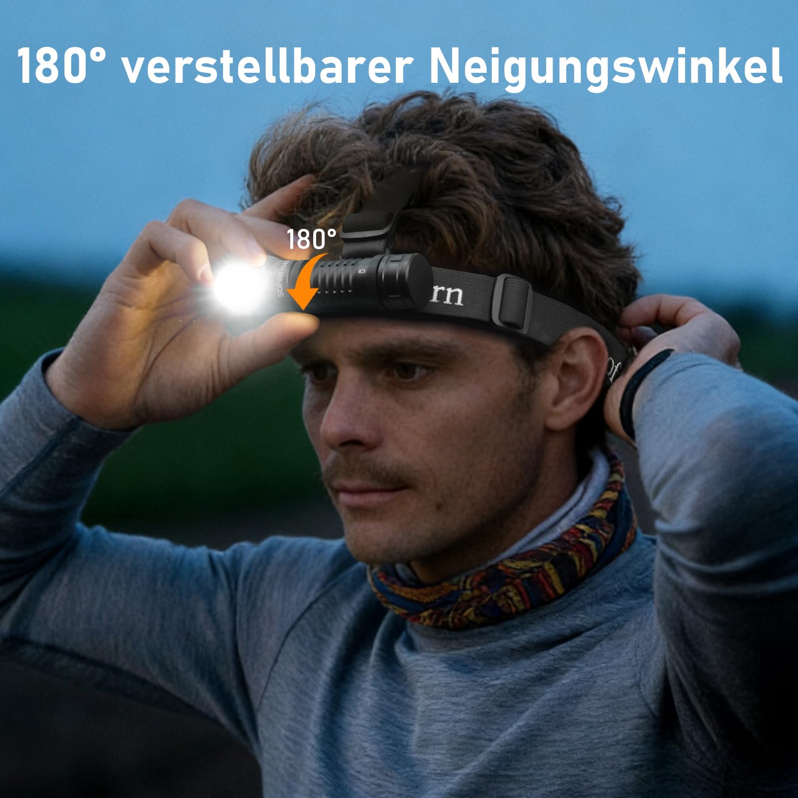 Sofirn HS41 Stirnlampe LED Wiederaufladbar 4000 Lumen, Stufenlos Dimmbar Kopflampe Stirnlampe, 325 m Reichweite, Magnetfuß, IP68 Wasserdicht – Für Camping, Werkstatt, Arbeit