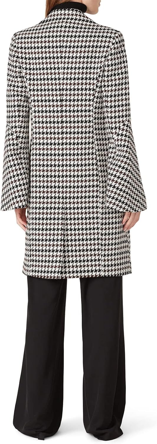 Rent The Runway Pre-Loved Houndstooth Bell Sleeve Coat - Image 4