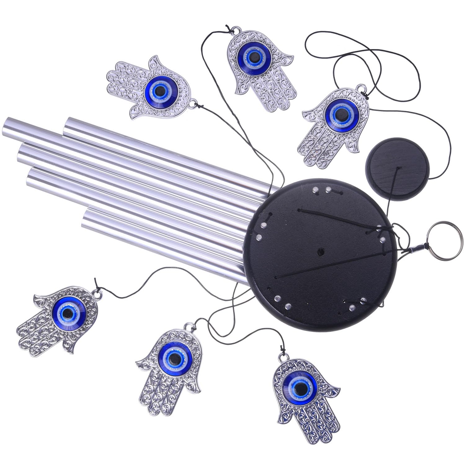 Genérico Wind Chimes With Bells, Bell Hanging Ornamen, Blue Evil Eye