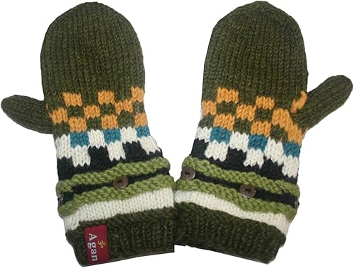 Miniatura 3 de Agan Traders Surtido de lana de punto para mujer, gorro, guante sin dedos, forro polar grueso y cálido Himalaya