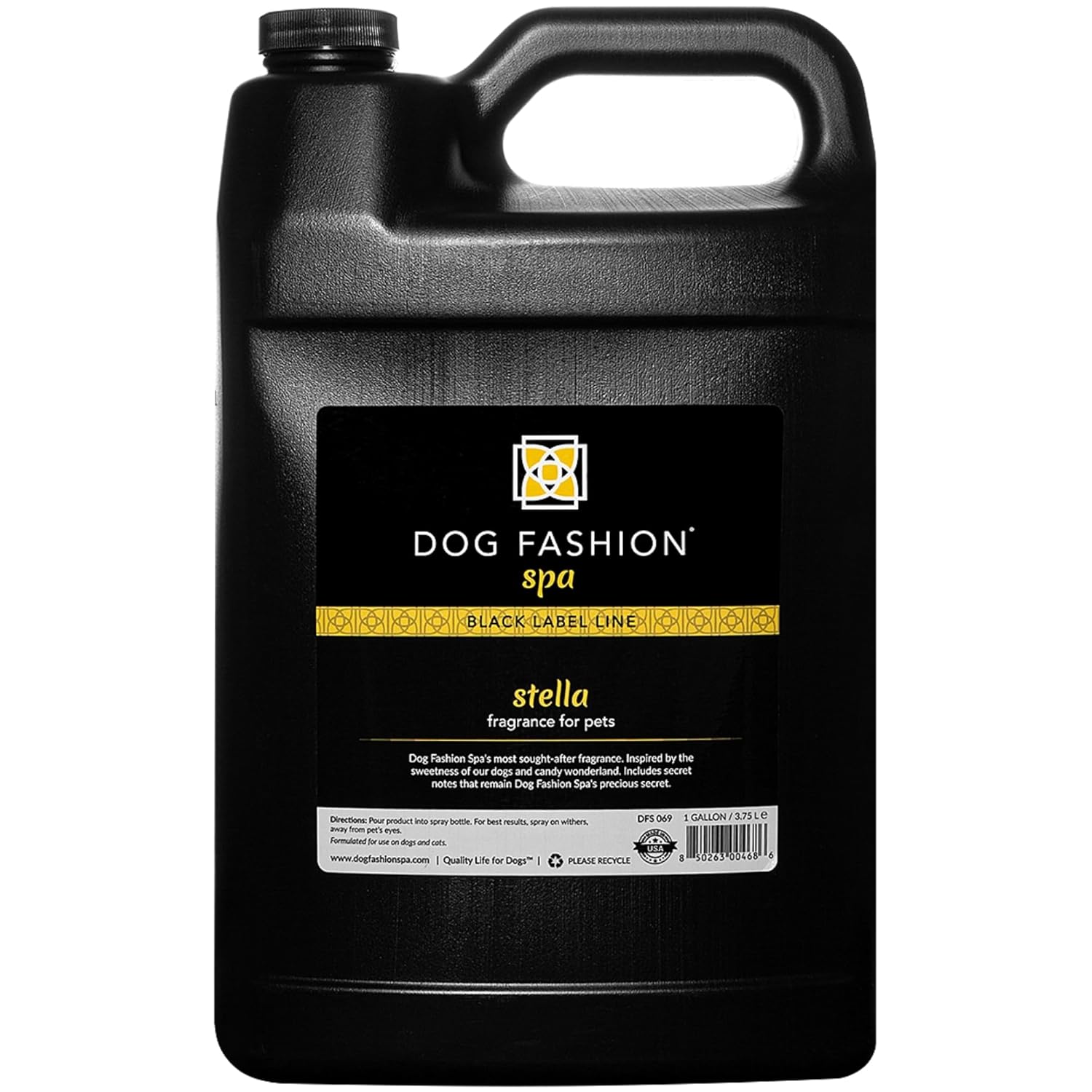 Dog Fashion Spa Stella Dog Fragrance, Long-Lasting Pet Cologne for Dogs & Cats, Sweet Signature Scent, Alcohol-Free Grooming Spray, Professional Luxury Perfume Refill, Made in USA, 1 Gallon