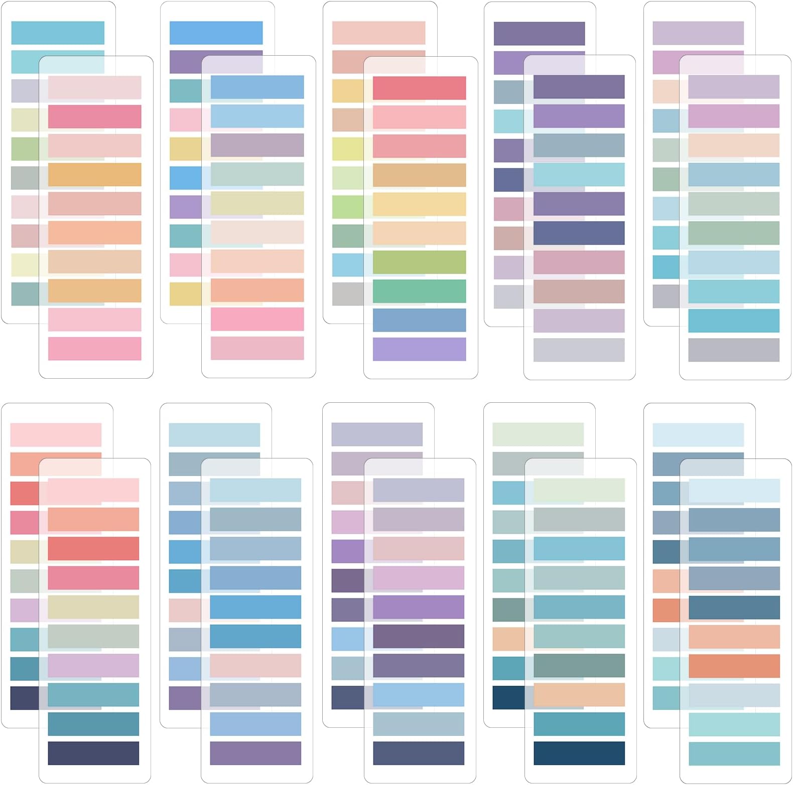 420 Pièces Onglet Adhésif D'Indexation, Transparent Arque Page