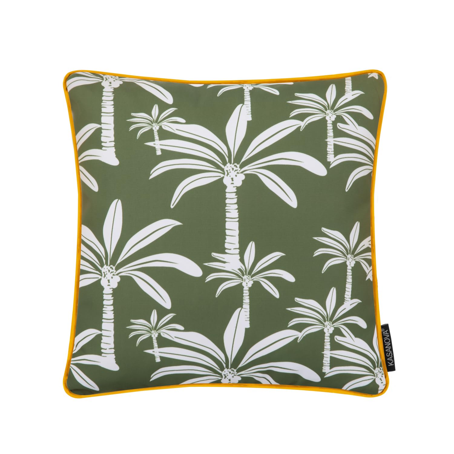 KASANOVA Cuscino arredo idrorepellente 40x40 cm palme verde