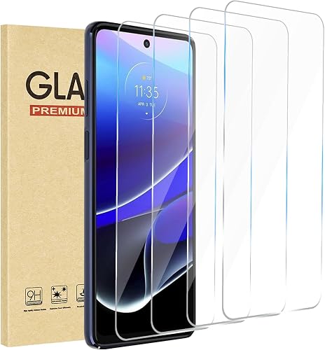 Jngnpn 4 Pack Screen Protector for Motorola Moto G 5G（2022）, Premium Tempered Gl