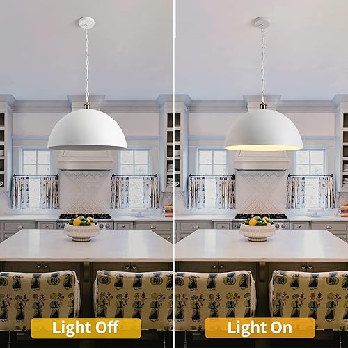 Miniatura 5 de Lámpara vintage 19,69 "lámpara industrial de la bóveda de la lámpara de iluminación del final blanco y oro Longitud 78,74" Isla de cocina,