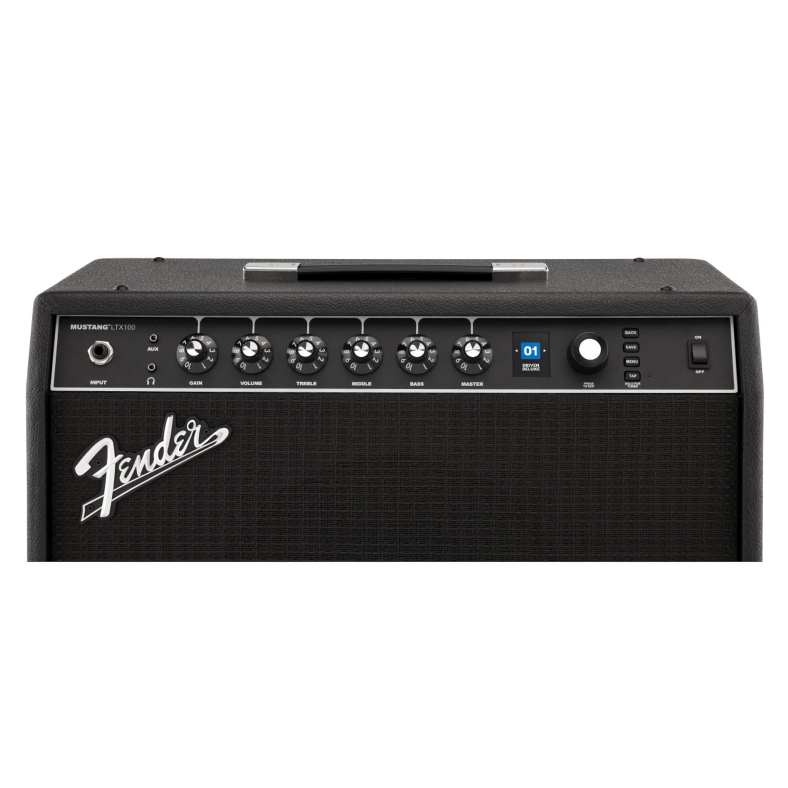 Amplificatore combo per chitarra Fender Mustang LTX100, 100 W con suoni versatili, 100 preset, 50 tipi di amplificatori ed effetti, interfaccia utente semplice