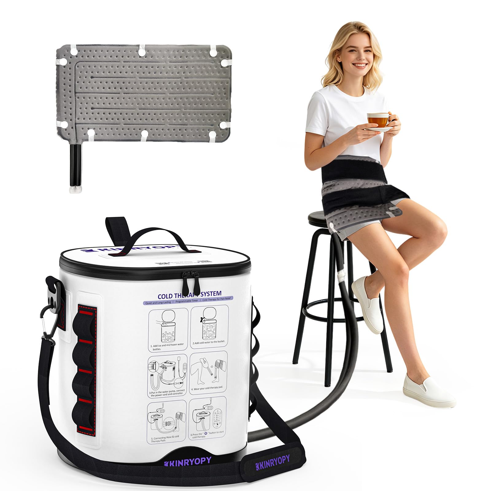 Photo 1 of Cold Therapy Machine for Hip, Ice Machine Pain Relief for Post Surgery Recovery with Timer, Hip Replacement Pad Recovery System, Cryotherapy Pain Relief w/Compression Pad