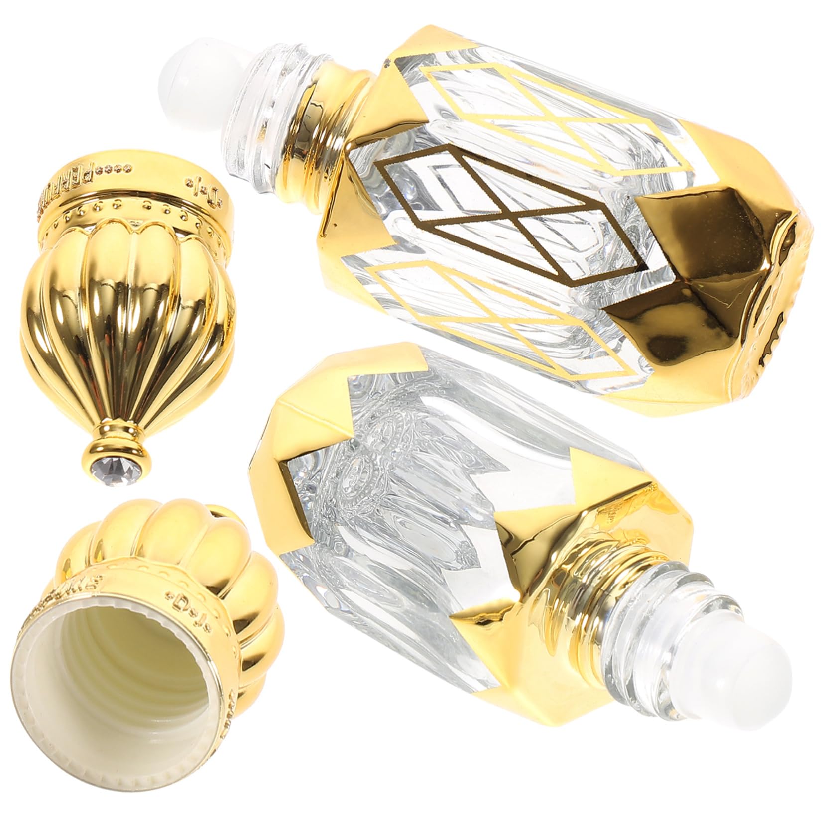 CLISPEED Frascos De Perfume De Recargables Y Portátiles Botellas Para Viaje Diseño Transparente Para Aceites Esenciales Y Perfumes 2 Piezas X 4