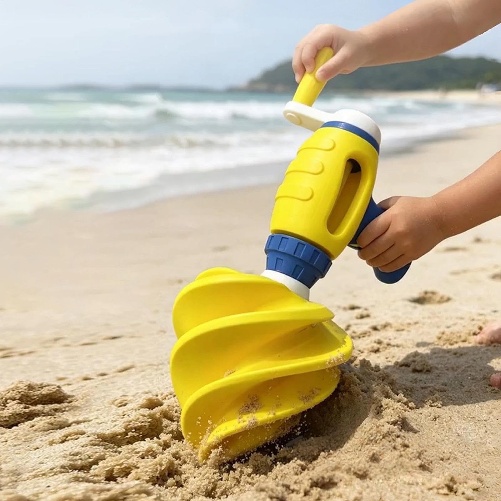 Generisch - und Sandspielzeug Handkurbelbohrer zum Sandbaggern und Bauen | spielzeug Für geeignet für Reisen, Outdoor, Camping, Picknick, den Park, den Spielplatz und den Hinterhof