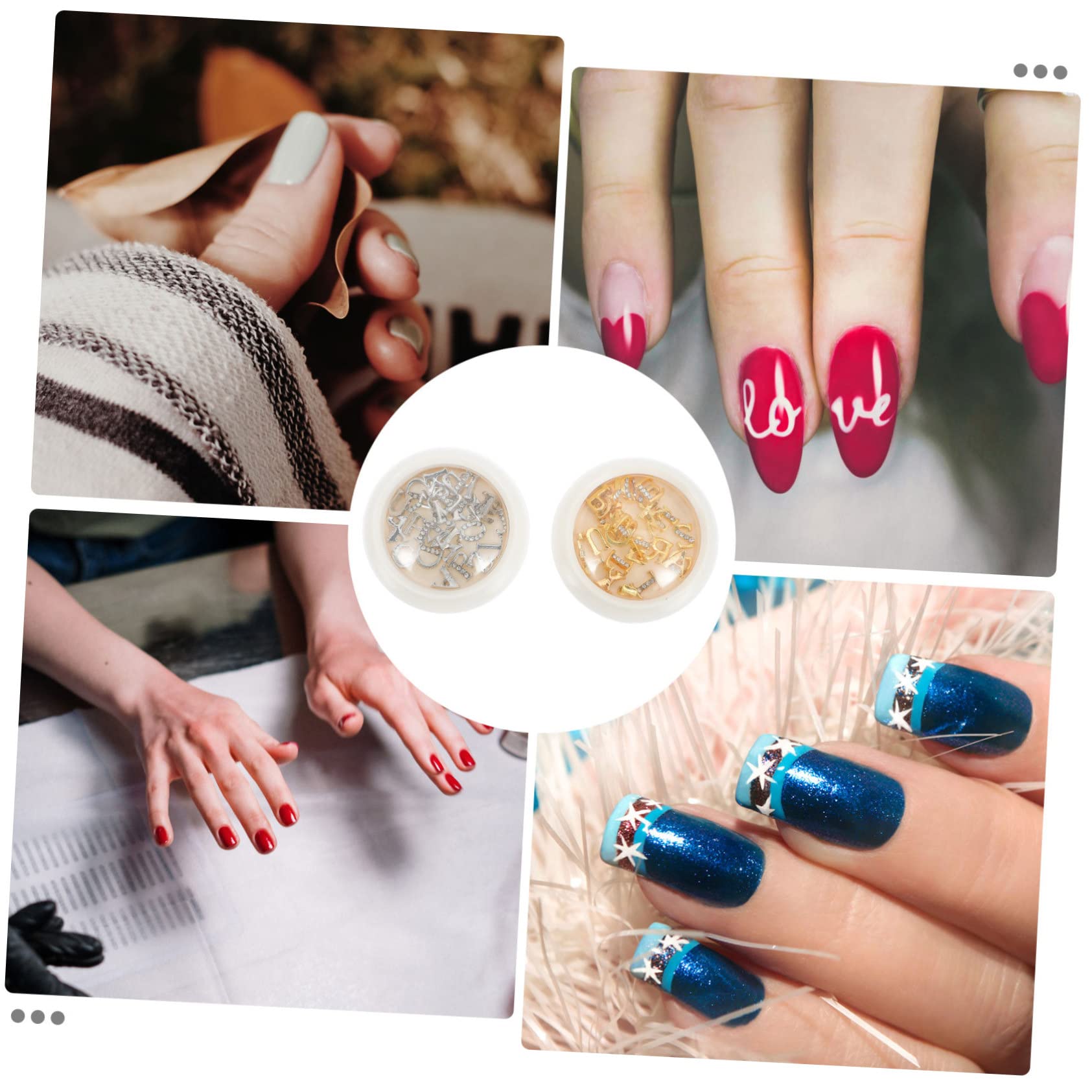 2 Set Charm Per Unghie Con Decorazioni Per Nail Art E Accessori Creativi Per Manicure E Crafting 2 Scatole*2