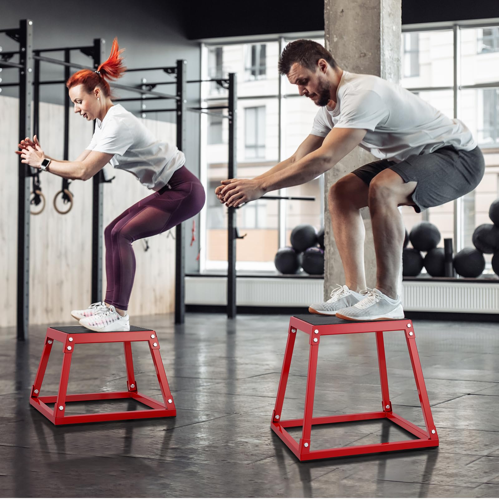 VEVOR Box Pliometrico 305mm Piattaforma Pliometrica Carico 227 kg Jump Box Allenamento Fitness Crossfit