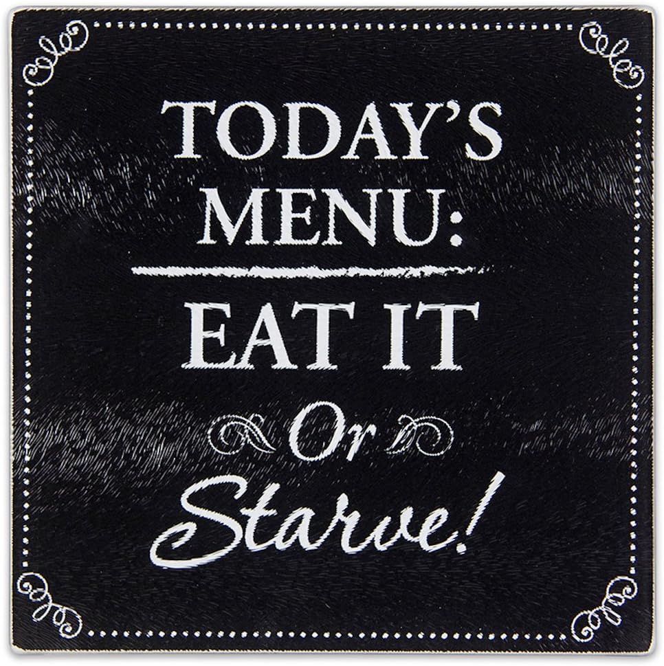 Brownlow Gifts Tempered Glass Cutting Board, Todays Menu