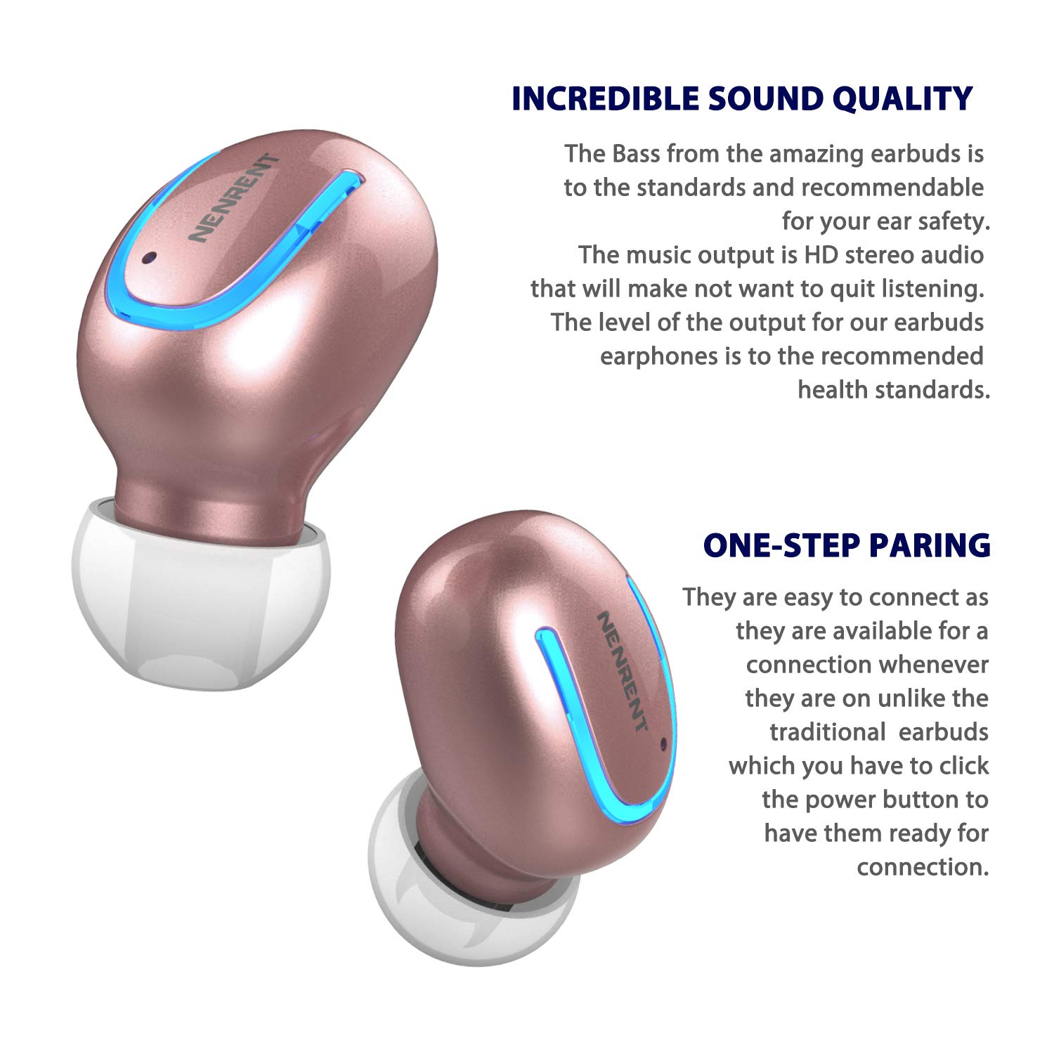 Bluetooth Earbuds,NENRENT Q13 TWS True 