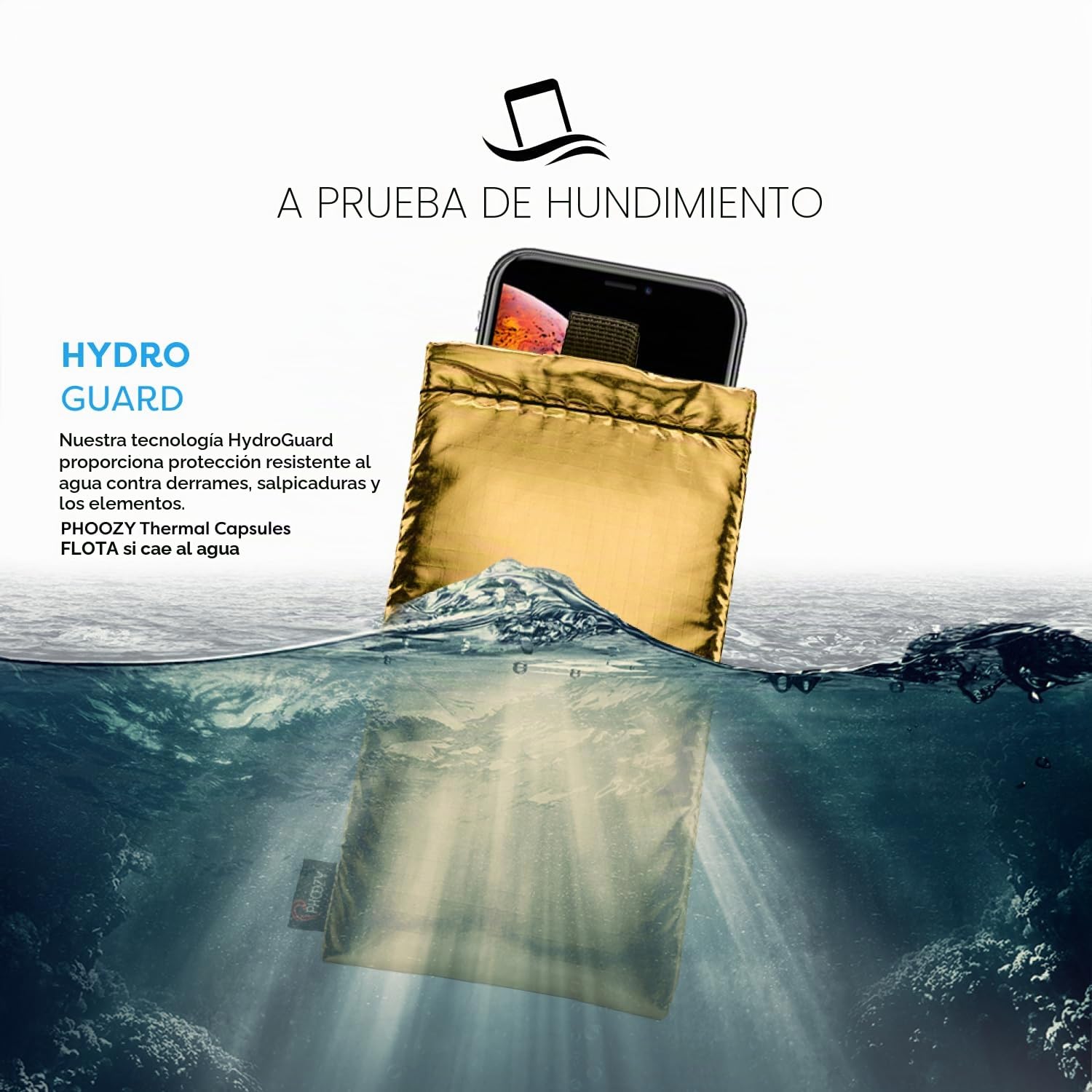 Phoozy Apollo Plus - Estuche térmico para teléfono inteligente iPhone, Samsung, Huawei, Xiaomi, funda con revestimiento suave, protege de temperaturas extremas, ayuda a ahorrar batería, dorado