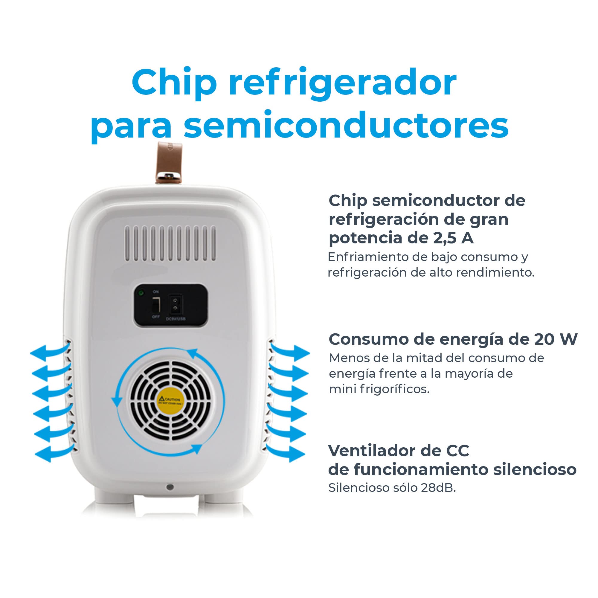 Subcold Pro6 Luxury Mini refrigerador para frigorífico,6 litros/8 latas,AC y exclusiva opción de alimentación USB, viajes, cuidado de la piel y cosméticos (negro)