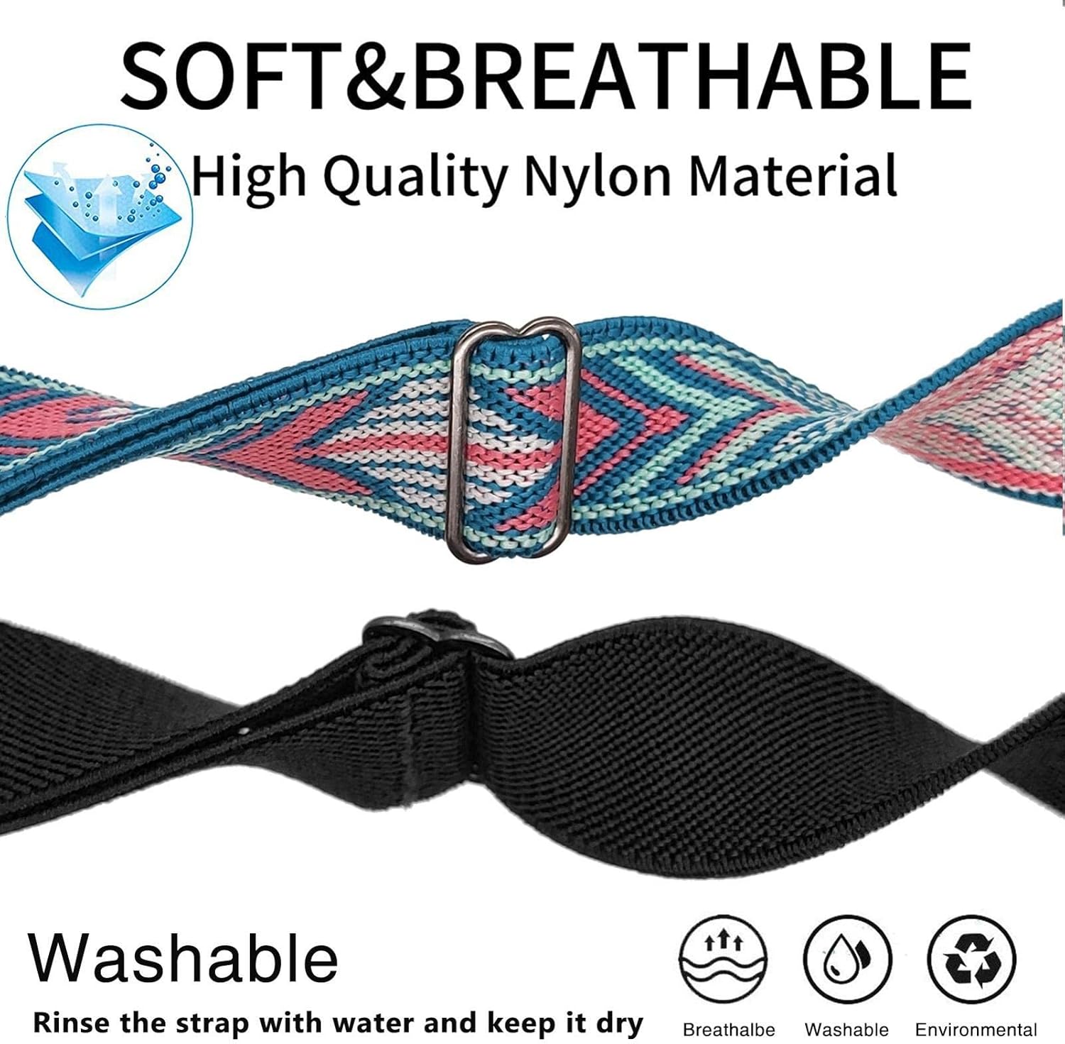 Miniatura 5 de Abanen Correas de reloj elásticas de nailon para Casio G-SHOCK DW-56008900, correa elástica con conector de acero inoxidable para Casio