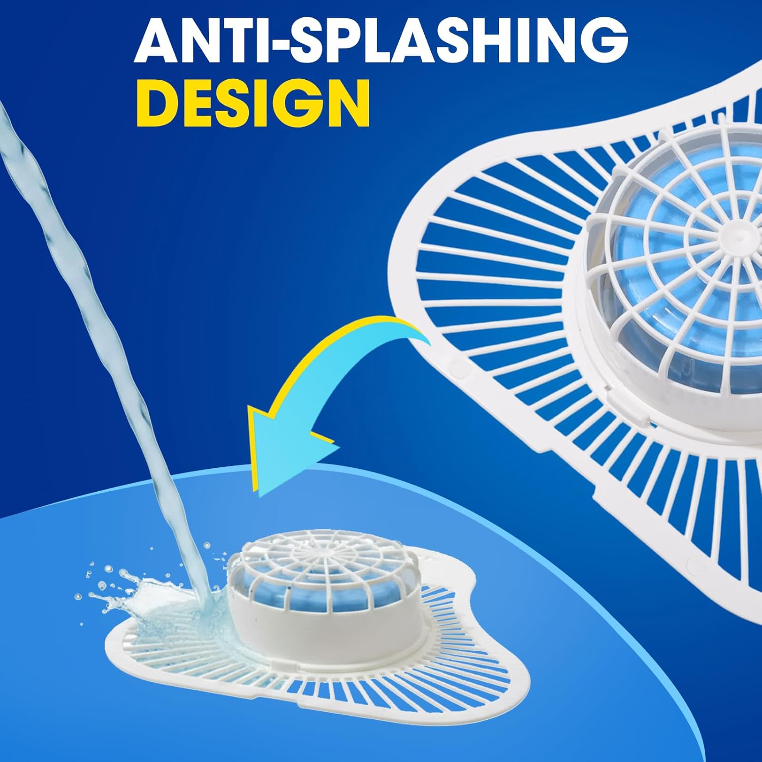 Nuanchu 20 Pack Urinal Deodorizer Screen Sets Urinal Cakes for Men Bathroom Scent Pads with Anti-splash Filter Odor, Up to 3000 Flushes Airport Office Mall Hotel with Glove Tongs