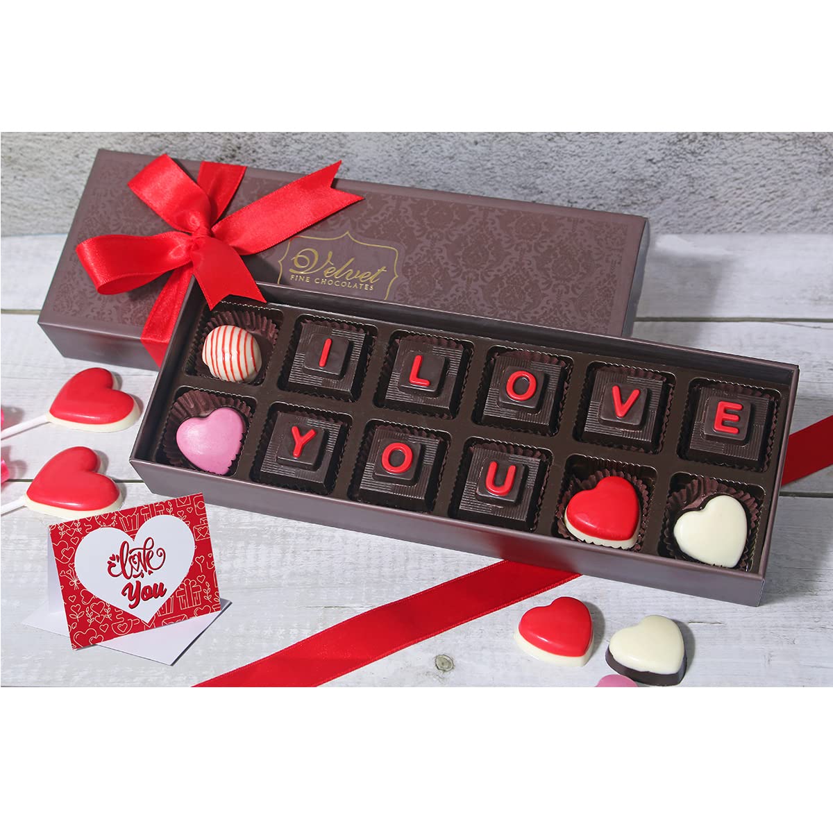 Velvet Fine Chocolates Premium Valentine Chocolate Gift Box for
