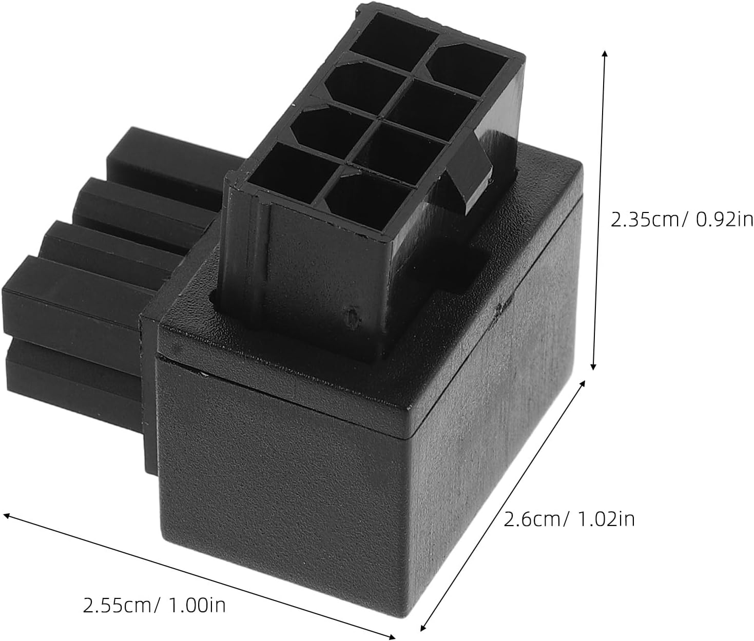 90Degree Angled 8Pin Power Adapter - Mainboard CPU Power Interface - Male-to-Female Connectors - Eight-Pin Supply Interface (Type A)