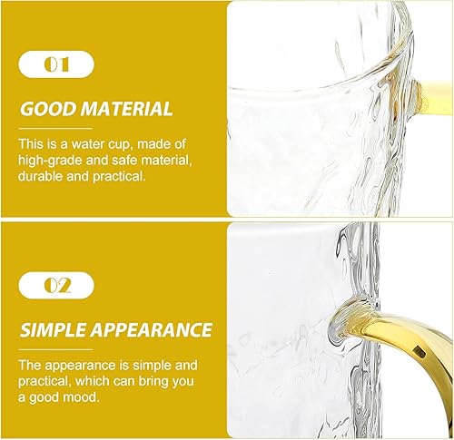 Miniatura 3 de Tazas de café de vidrio Taza de café simple Taza de bebida grande Taza de té de vidrio grande multifunción para uso diario Taza de bebida doméstica