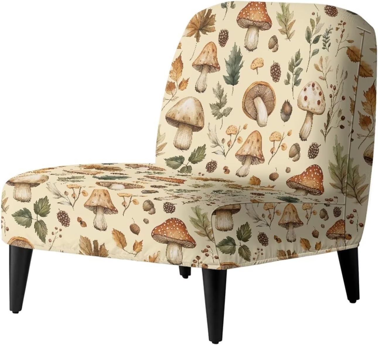 Mushroom Armless Chair Cover,Removable Armless Chair Slipcover,Stretch Criss Cross Chair Covers,Rotating Chair Dust Case,Office Chair Covers with Elastic Bottom,Easy to Clean