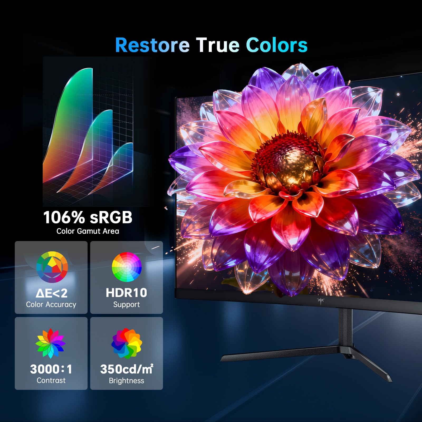 Amazon.co.jp: KTC 24インチ 240Hz 湾曲ゲーミングモニター FHD 1500R