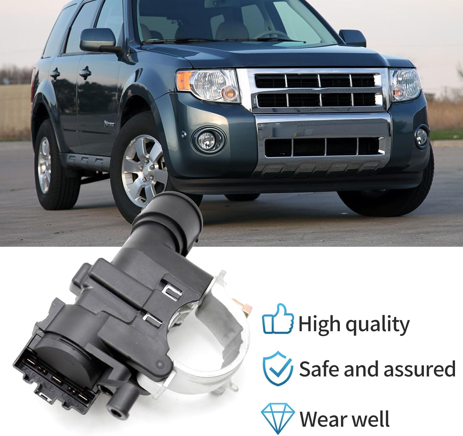 989-019 Ignition Lock Housing with Anti-theft Bolt Replacement for Ford Escape 2008-2012, Mazda Tribute 2008-2011, Mercury Mariner 2008-2010, Replaces 9L8Z3511A 9L8Z-3511-A ZZDB66160