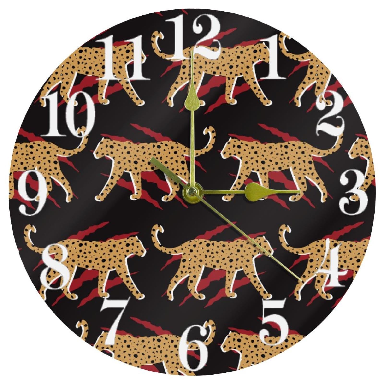 Horloge murale motif léopard pour sublimer le style de votre cuisine
