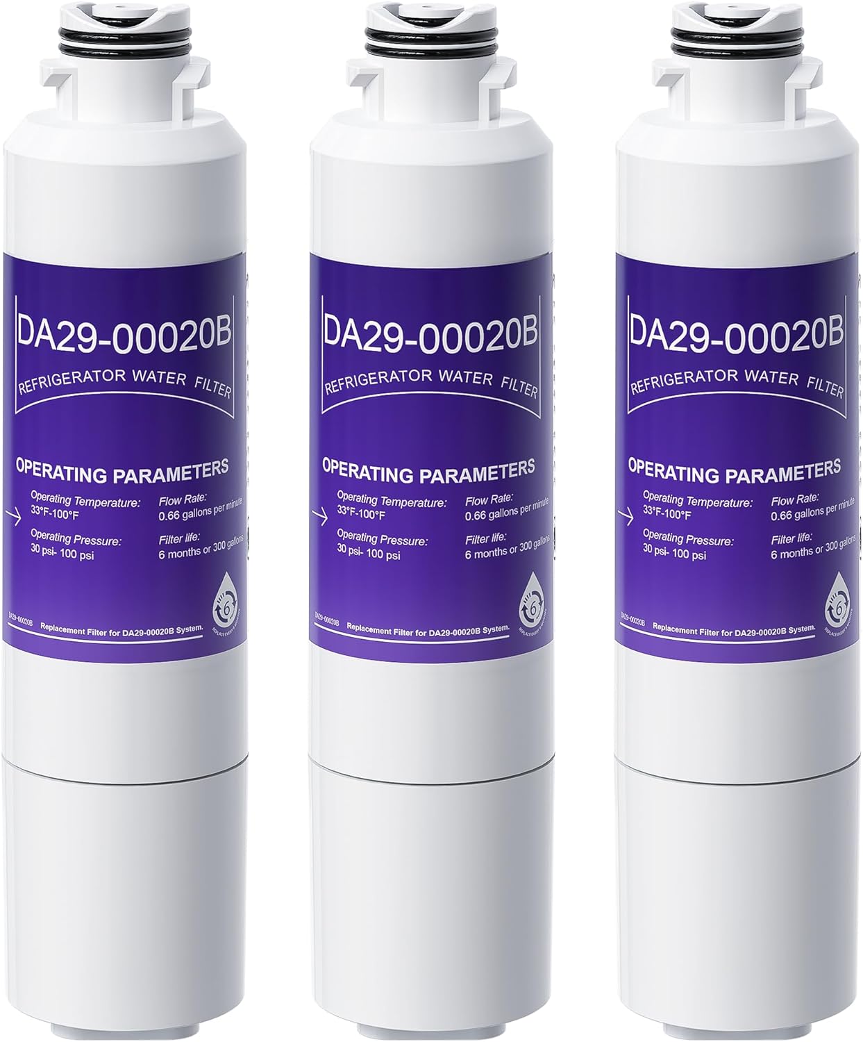 DA29-00020B Water Filter Compatible With Samsung Water Filter DA29-00020A/B,HAF-CIN/EXP,DA29-00020B-1,RF28HMEDBSR,RF263BEAESR,DA97-08006A-1,Reduces 99% of Chlorine,THM,VOCs,3 Pack DA29-00020B Water Filter Compatible With Samsung Water Filter DA29-00020A/B,HAF-CIN/EXP,DA29-00020B-1,RF28HMEDBSR,RF263BEAESR,DA97-08006A-1,Reduces 99% of Chlorine,THM,VOCs,3 Pack