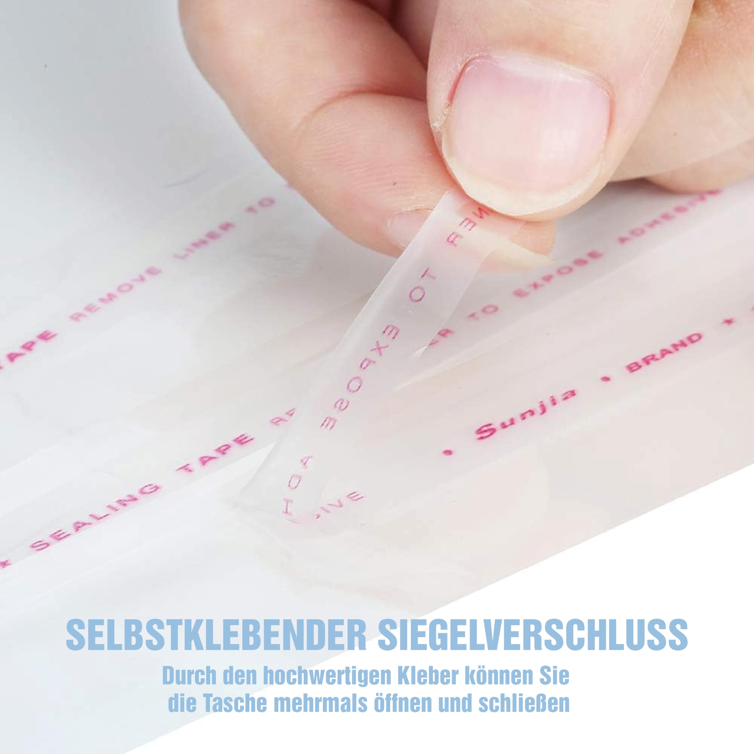 MGE - 100 Cellophantüten Klar - Zellophantüten Selbstklebend - Tüten Groß - Geschenktüten Durchsichtig - Kekstüten Transparent - OPP Klarsichttüten