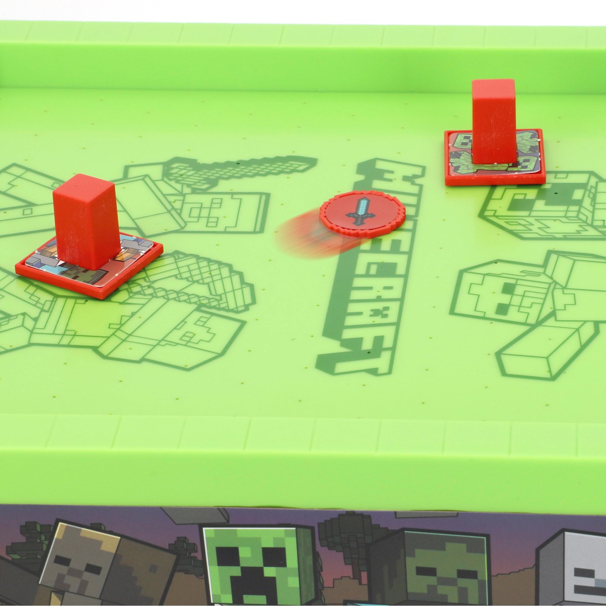 COLORBABY Minecraft Air Hockey Tavolo elettronico, Overworld, Superficie Aria, Segnalibro, Design Premium, Licenza ufficiale, Giochi da tavolo elettronici, Giochi da collezione, Bambini, Adulti (77715