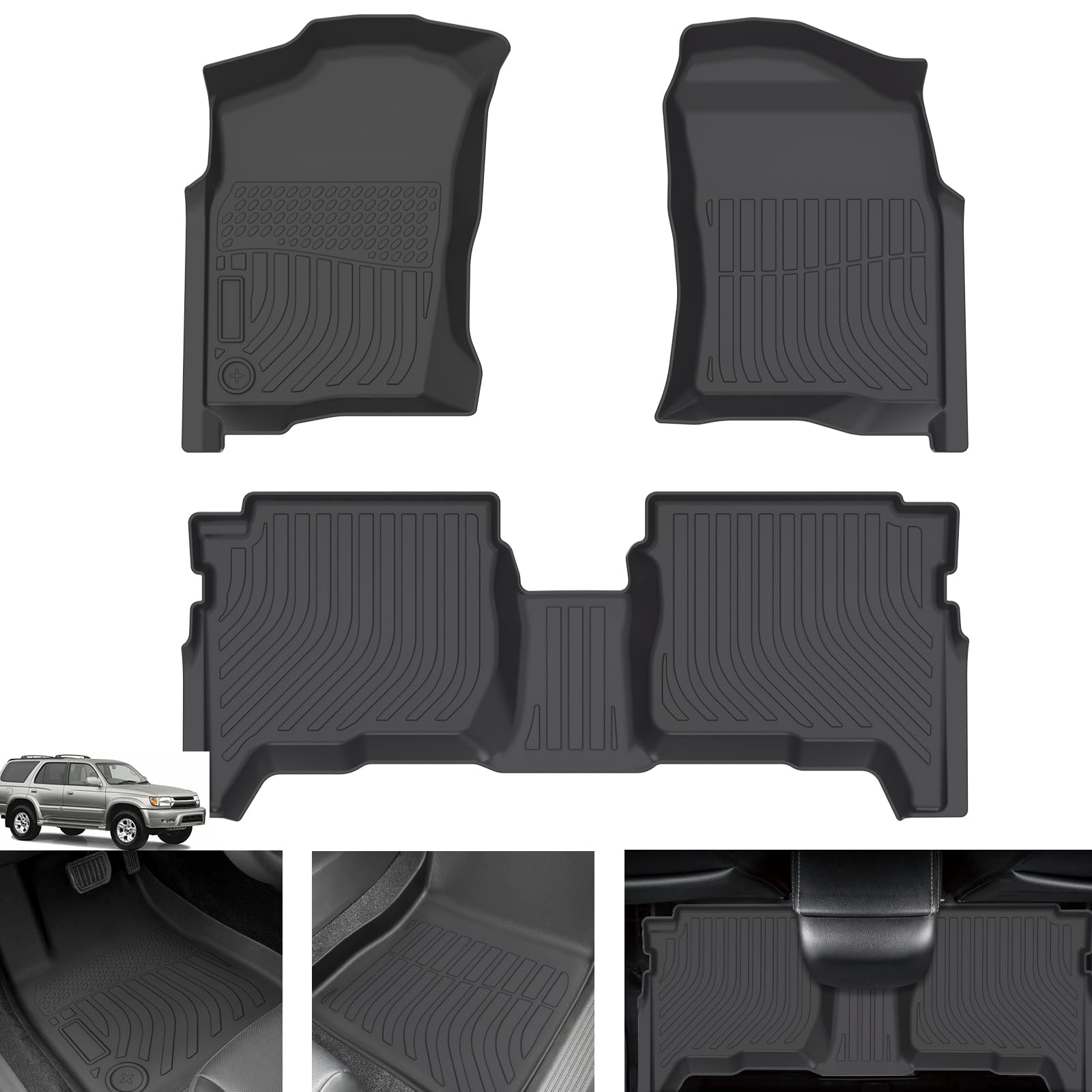 Floor Mats for Toyota 4Runner 1996 1997 1998 1999 2000 2001 2002 Custom Fit TPE All Weather Protection