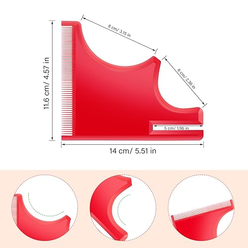 Miniatura 2 de 2 piezas de guía de barba, herramientas de plantilla de modelado, línea de bigote, plantilla de línea de cabello, corte de barba, moldeador de